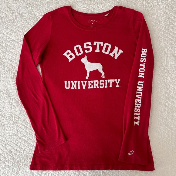 Boston University BU Terriers Long Sleeved T-Shirt Tee Shirt League - Picture 1 of 7
